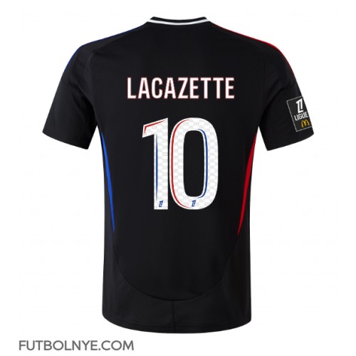 Camiseta Olympique Lyonnais Alexandre Lacazette #10 Visitante Equipación 2024-25 manga corta